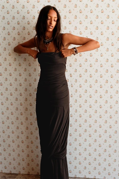 LIMITED EDITION DRAPED STRAPLESS LONG DRESS