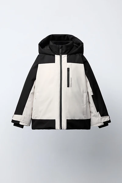 COLOR BLOCK WATER RESISTANT AND WINDPROOF JACKET