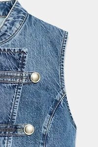 Z1975 FROG CLASP DENIM TOP