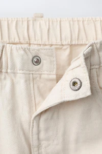 PANTALON SERGÉ BARREL BRODERIES