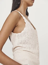 Crochet top with button details