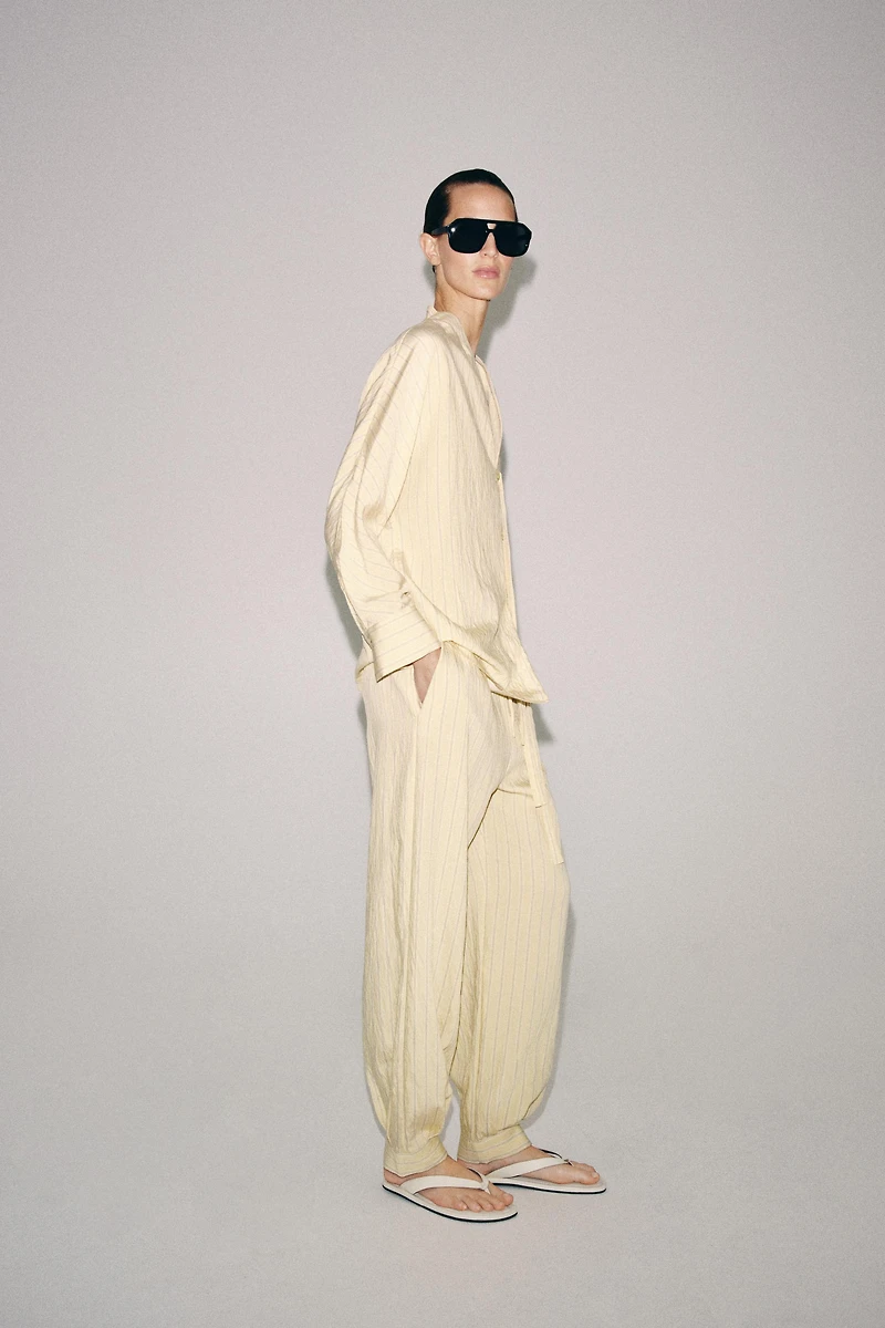 ZW COLLECTION STRIPED SLOUCHY PANTS