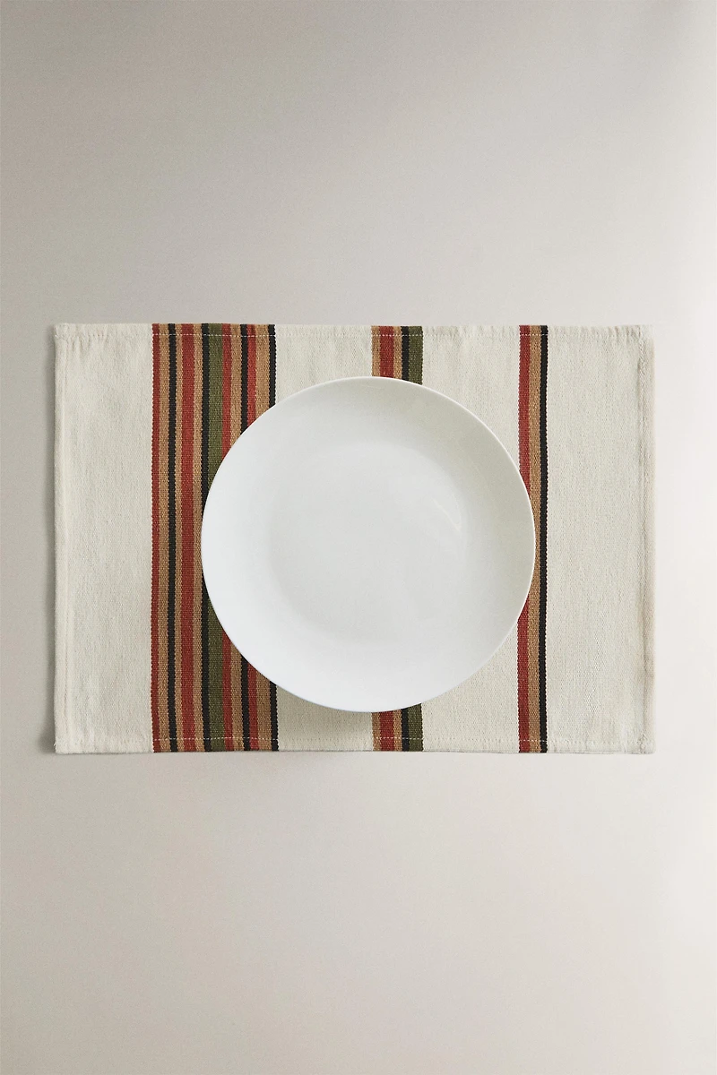 SET DE TABLE RAYURES COULEUR