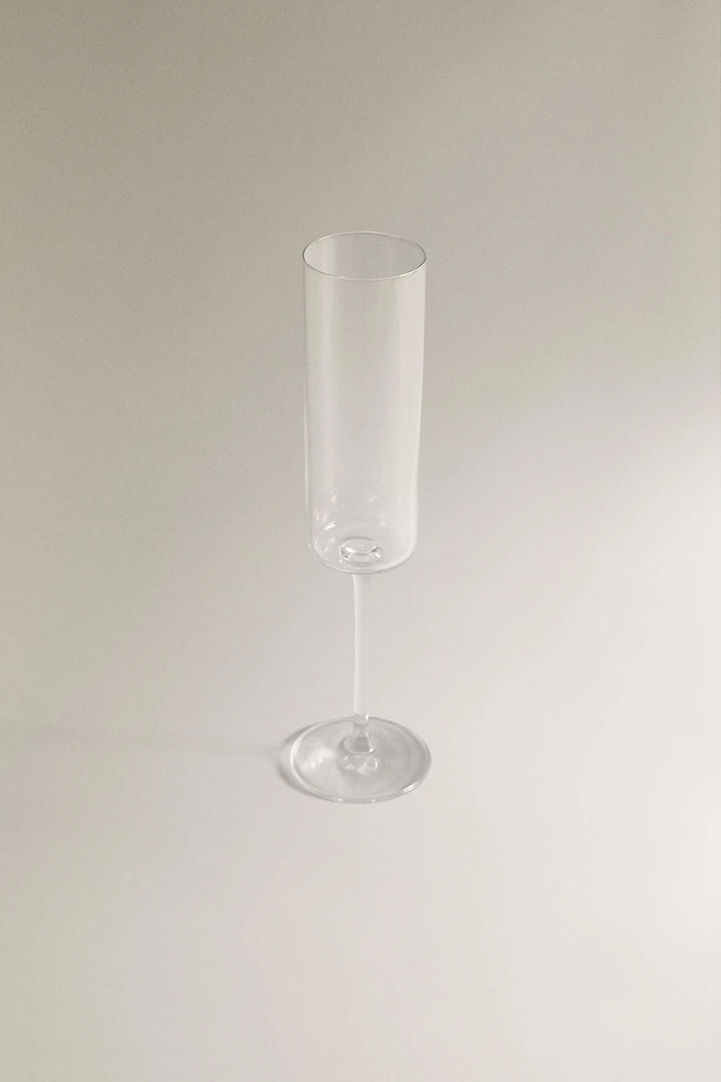 STRAIGHT CRYSTALLINE FLUTE GLASS
