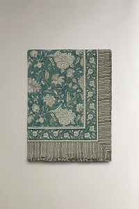 FLORAL COTTON BLANKET