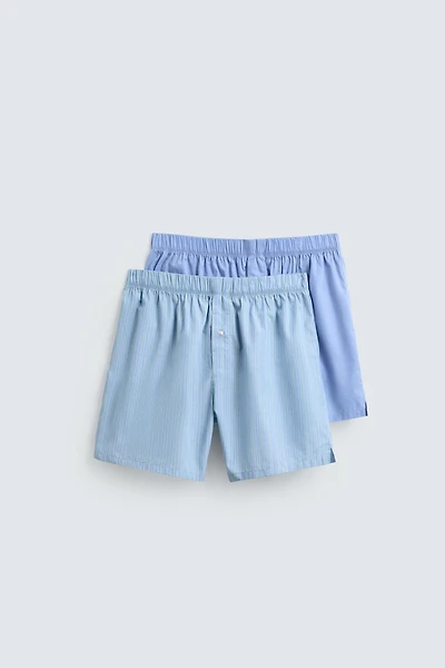 2-PACK ASSORTED POPLIN BOXERS
