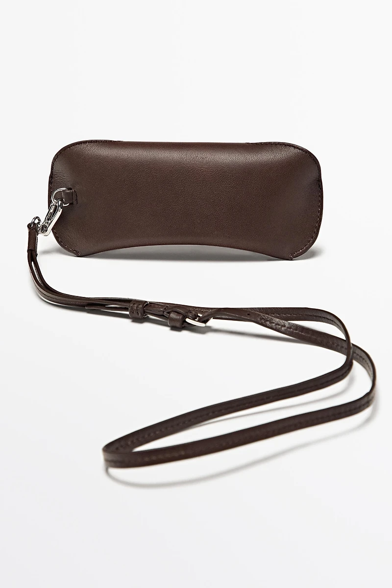 Nappa leather sunglasses case