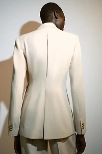 DOUBLE-BREASTED BLAZER WITH BUCKLE