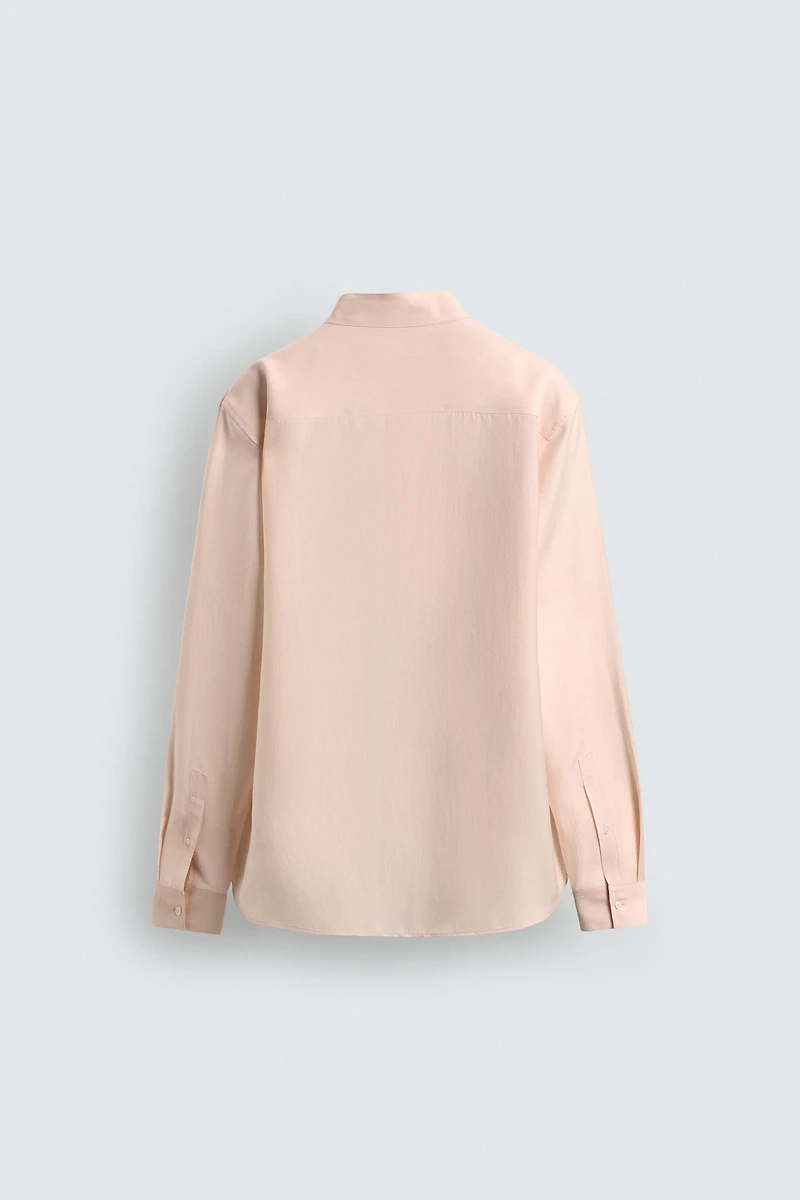 FLOWY TIED SHIRT