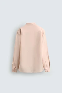 FLOWY TIED SHIRT
