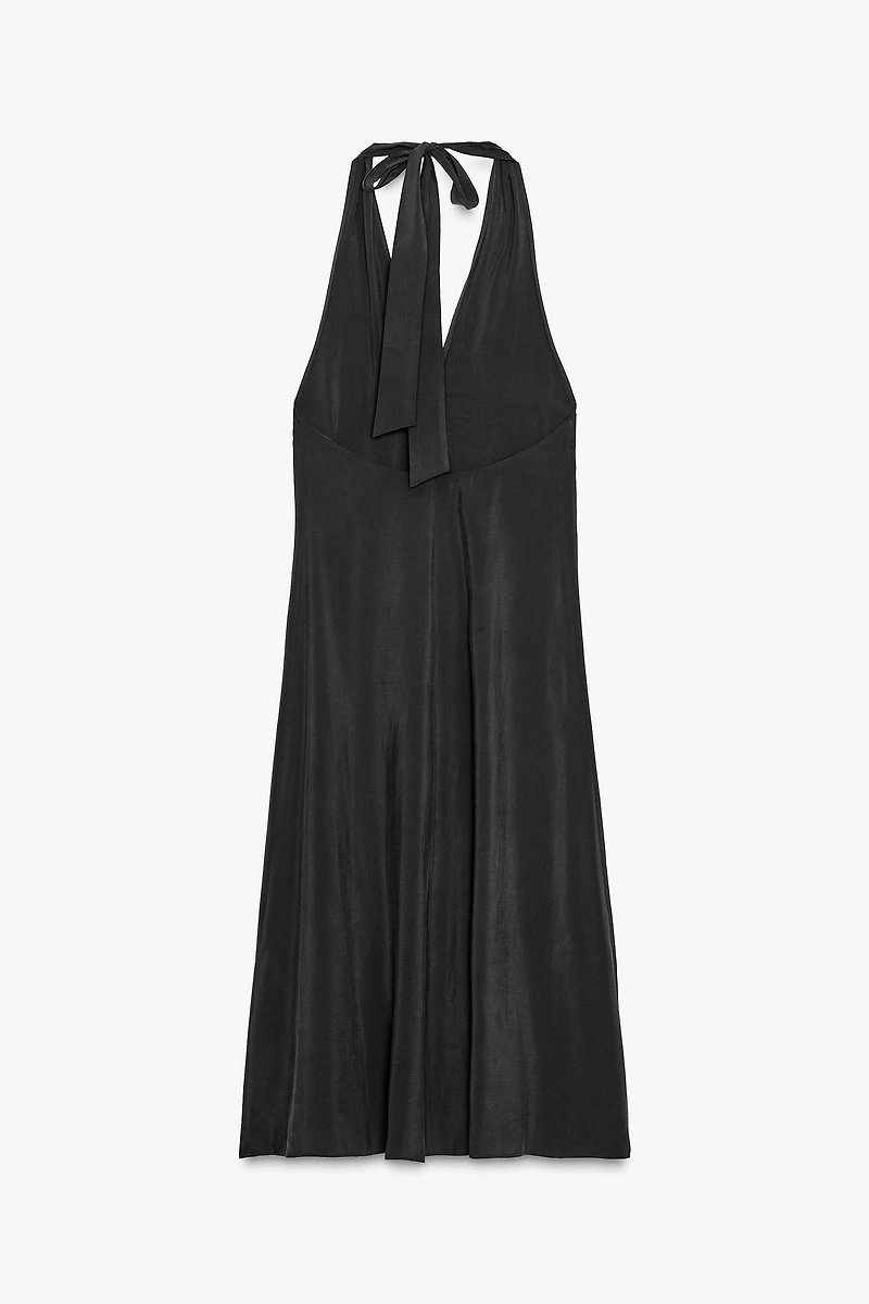 HALTER TIE MIDI DRESS