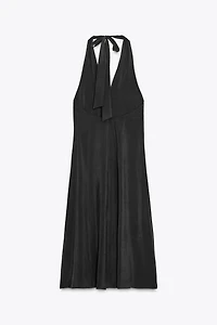 HALTER TIE MIDI DRESS