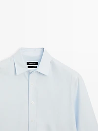 Regular fit pinstriped shirt