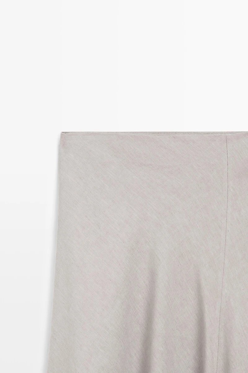 STUDIO Linen Blend Flounce Skirt