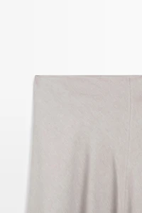 STUDIO Linen Blend Flounce Skirt