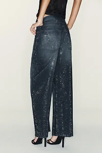 TRF BAGGY RHINESTONE JEANS