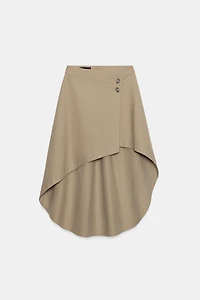ASYMMETRIC MIDI SKIRT