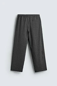 PINSTRIPE PLEATED PANTS