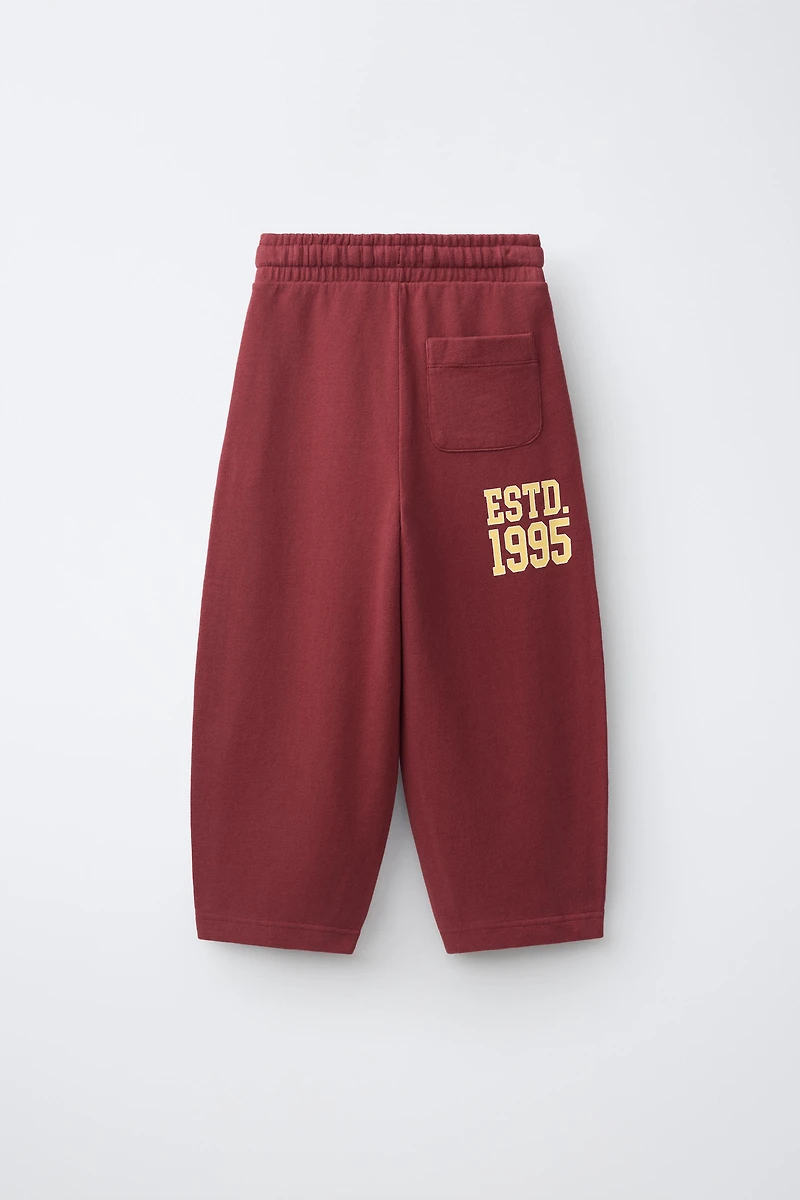 BARREL JOGGING PLUSH PANTS