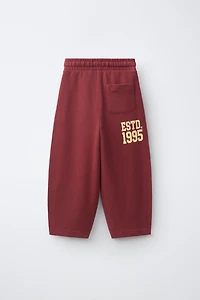 BARREL JOGGING PLUSH PANTS