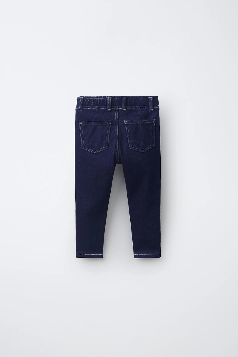 LEGGING EN DENIM À SURPIQÛRES