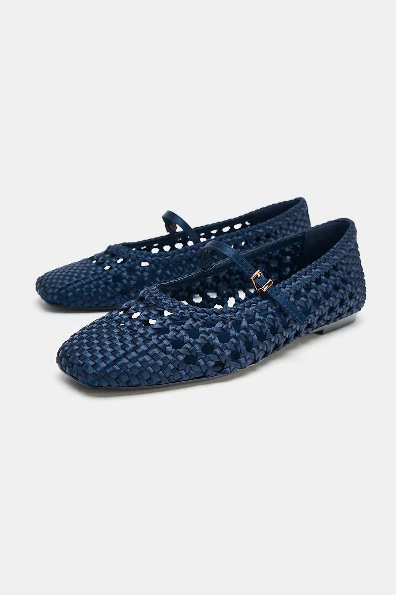 BALLERINES TRESSÉES AVEC BOUCLE