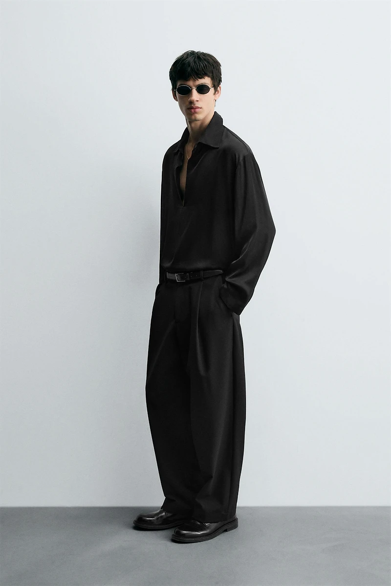 SATIN POLO SHIRT
