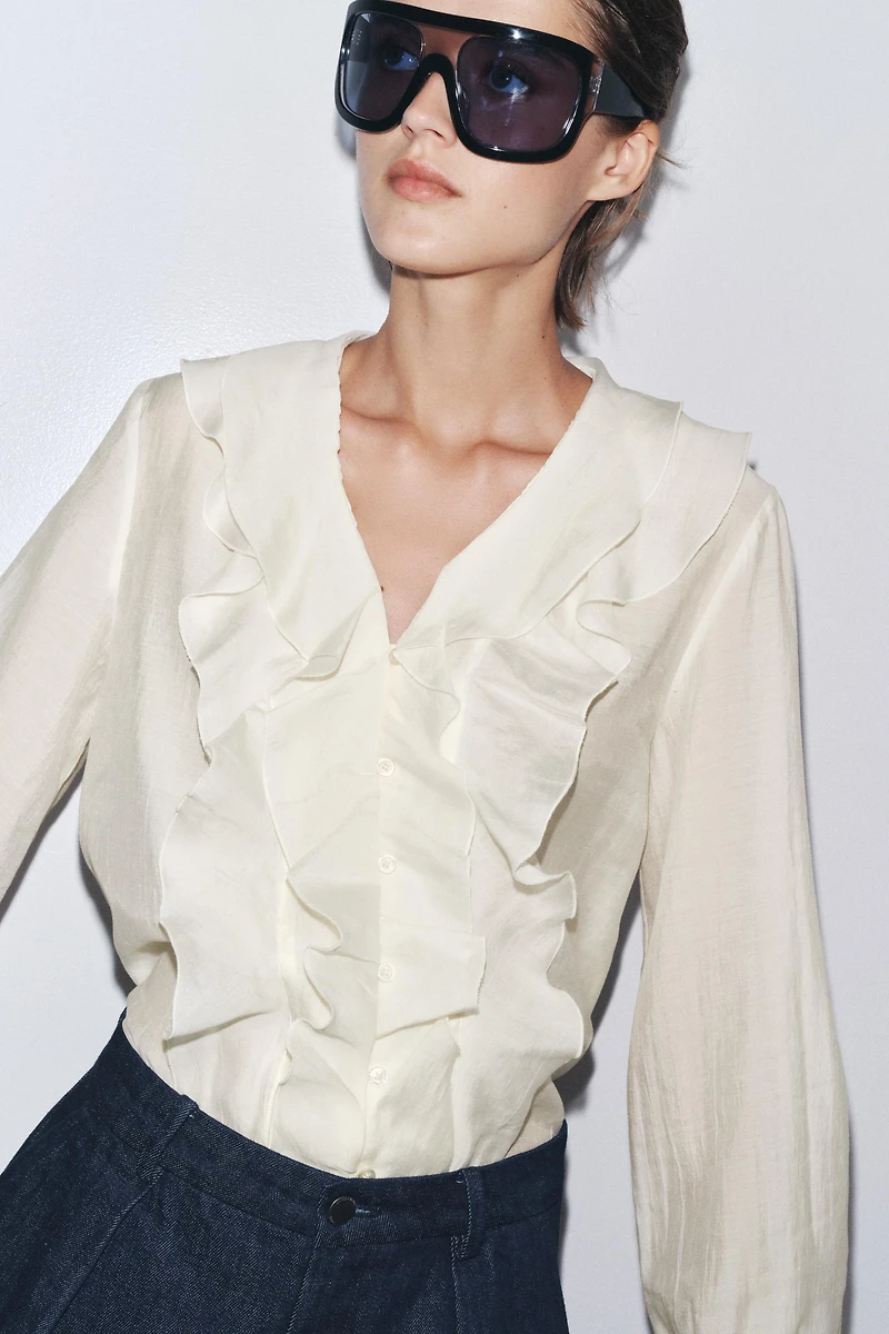 ZW COLLECTION RUFFLED SHIRT