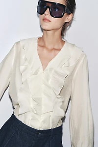 ZW COLLECTION RUFFLED SHIRT