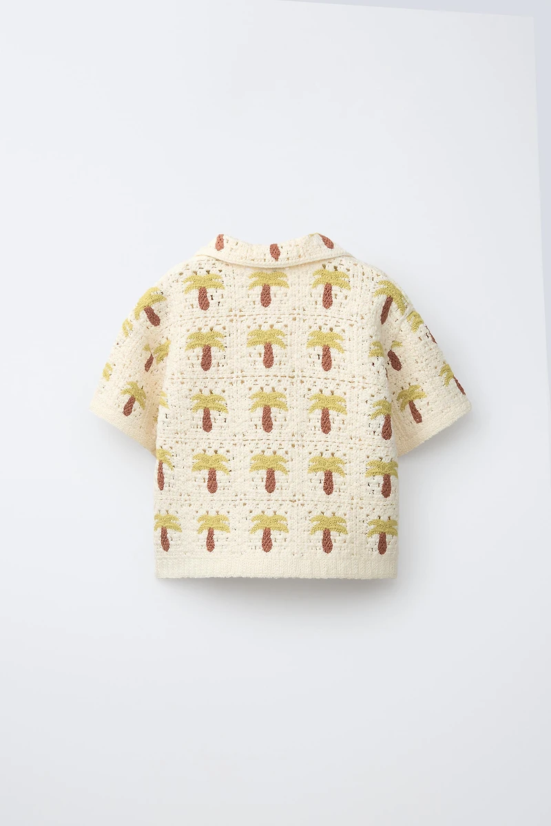 CROCHET PALM TREE SHIRT