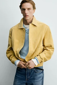 BLOUSON RELAXED EN DAIM