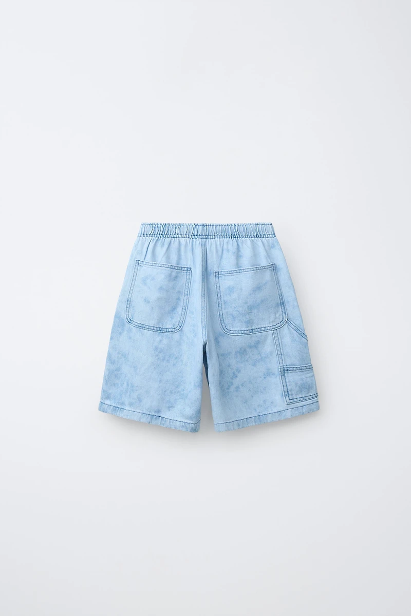 BERMUDA EN JEAN TIE DYE