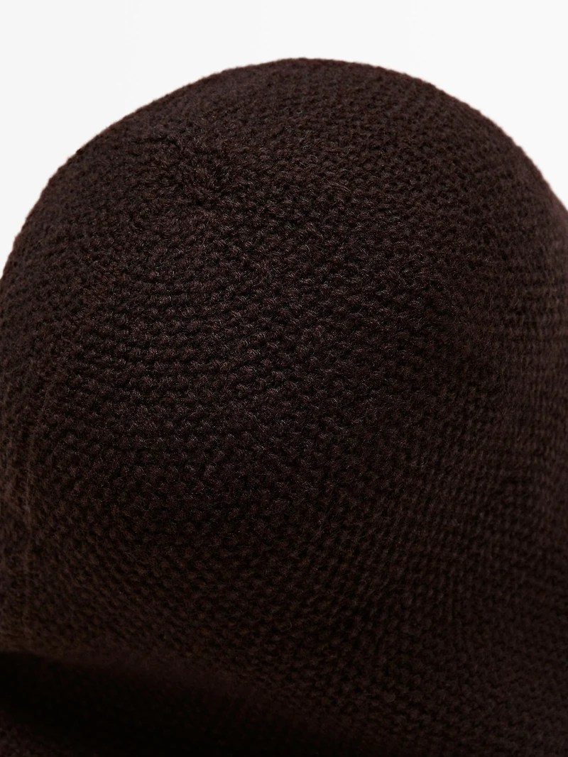 Bonnet en maille de laine mélangée