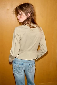 COMBINATION LACE BUTTON JACKET