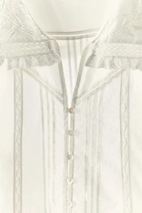 100% COTTON EMBROIDERED LACE BLOUSE