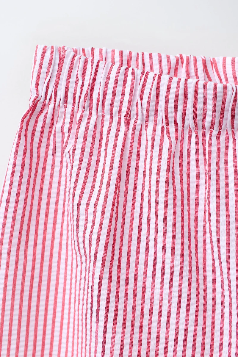 STRIPED HEART WIDE LEG PANTS