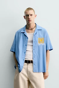 SUN EMBROIDERED RELAXED FIT SHIRT