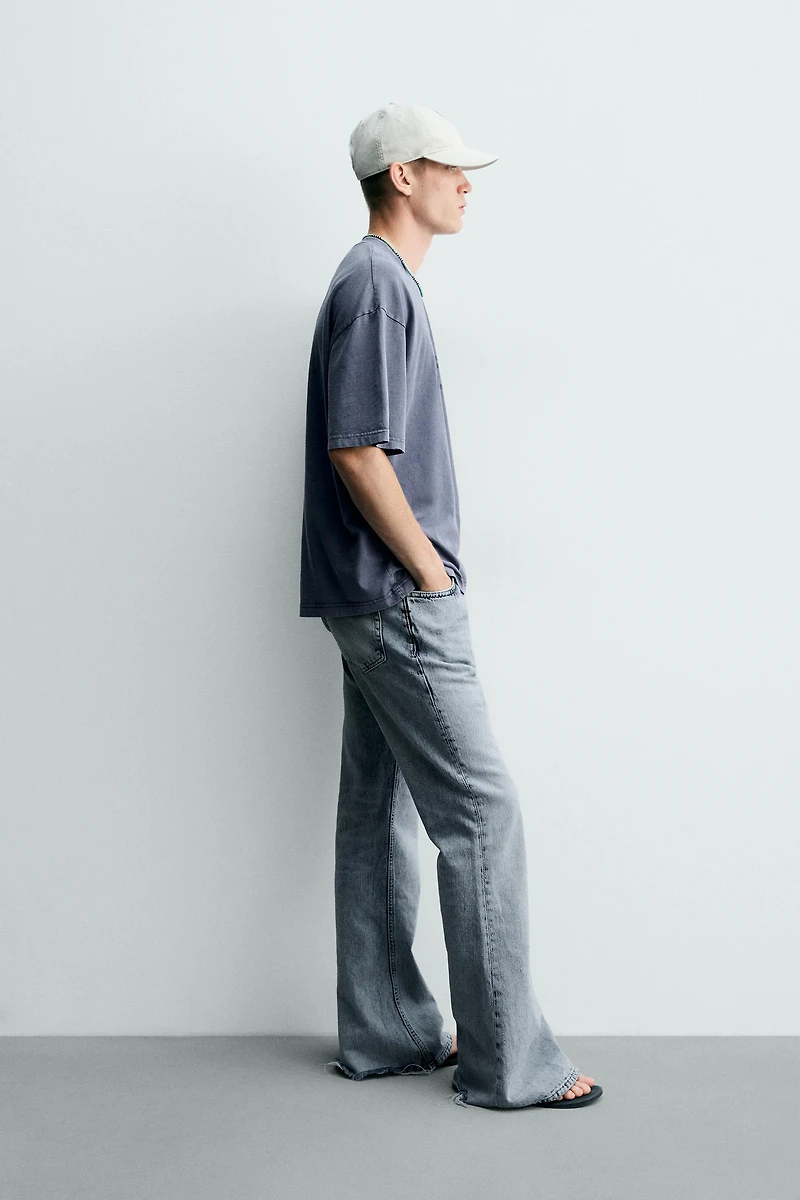 WASHED PRINTED T-SHIRT WITH STUDS