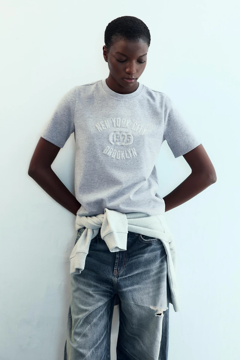 SPARKLY TEXT T-SHIRT