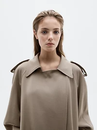 100% wool oversize trench coat - LIMITED