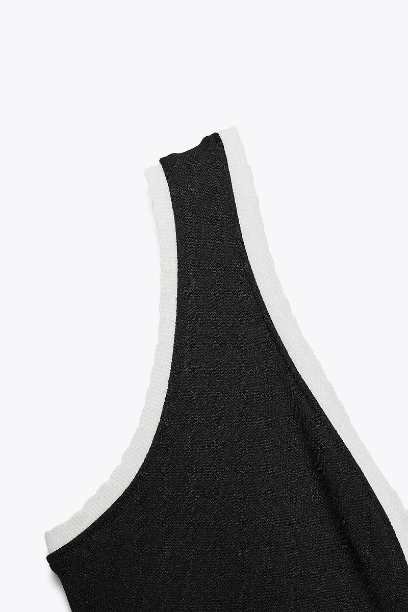 CONTRAST LONG DRESS