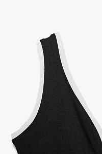 CONTRAST LONG DRESS
