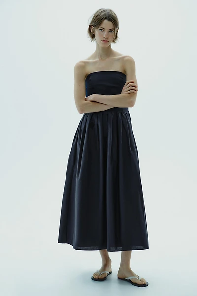 ROBE EN POPELINE BUSTIER