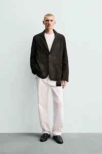 VESTE EN CUIR À FINITION DAIM ORIGINS