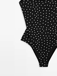 Polka dot print swimsuit