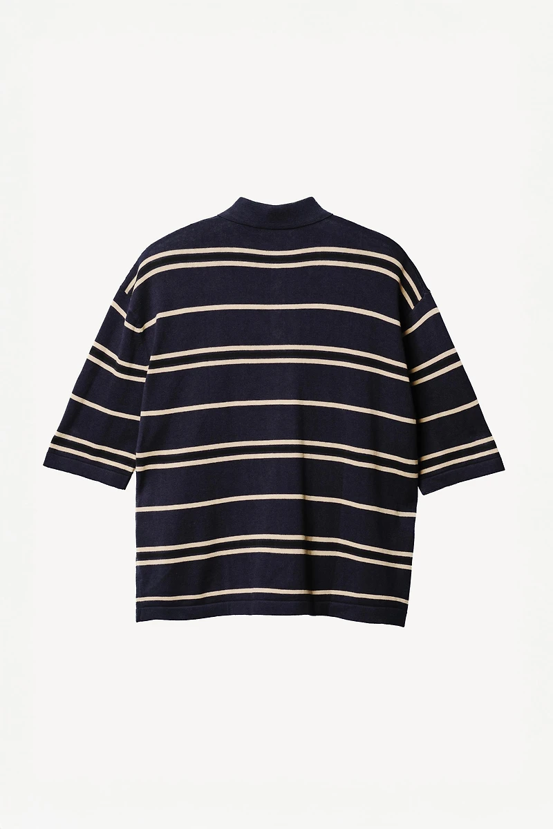 STRIPED KNIT POLO SHIRT WILLY CHAVARRIA X ZARA