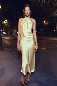 HALTER MIDI DRESS