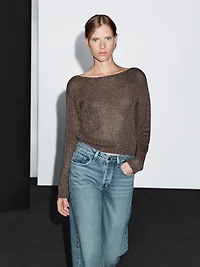Mid-rise wide-leg jeans with studs