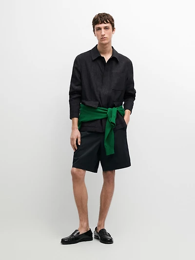 Bermuda détail taille coton