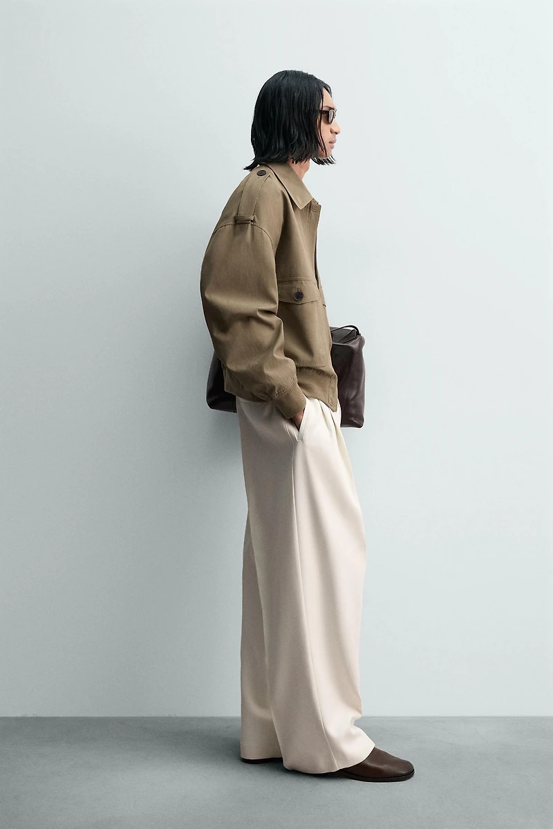 RELAXED FIT VISCOSE-COTTON JACKET
